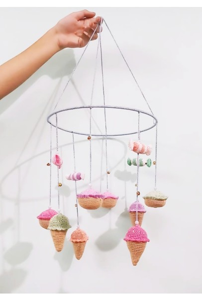 Happy Threads Desserts Design Crochet Crochet Wind Chimes for Home Happy Threads Desserts Design Crochet Crochet Wind Chimes for Home